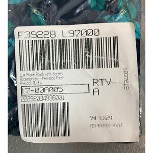 Lug Peekaboo Quilted Phone Pouch - Peacock Feather Design, Zipper, Blue